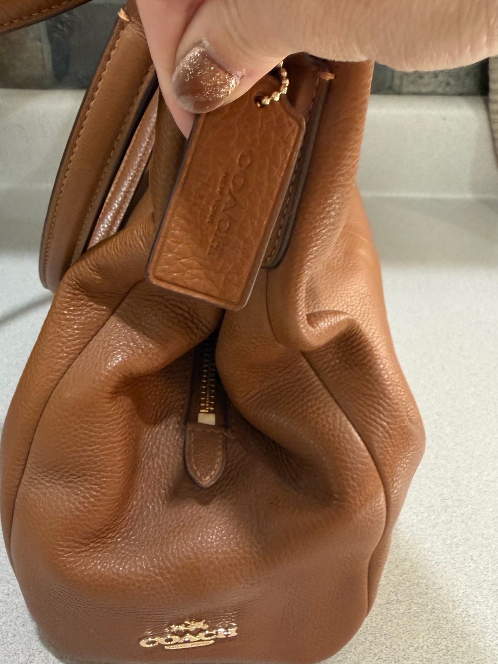 Coach Madison Phoebe Hobo Shoulder Bag in Brown Pebble NWT #coach #hobo #nwt - Picture 3 of 11